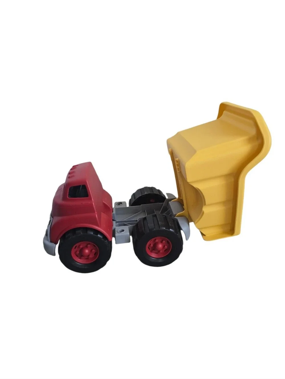 Green Toys: Dump Truck - Yellow & Red - Toy Construction Vehicle, Realistic Bed